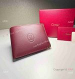 Best Replica Cartier 6cc Card Wallet Dark red & Gold Corner_th.jpg